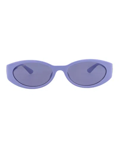 Pre-owned Gucci Women's  Roundframe Injection Sunglasses In Violet Violet Violet (gg1662sa/30015417/003)