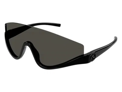 Pre-owned Gucci Women's  Shield Sunglasses In Black (gg1650s 001)