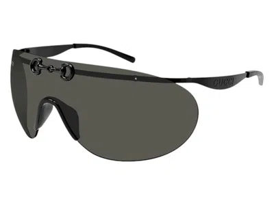 Pre-owned Gucci Women's  Shield Sunglasses In Black (gg1656s 001)