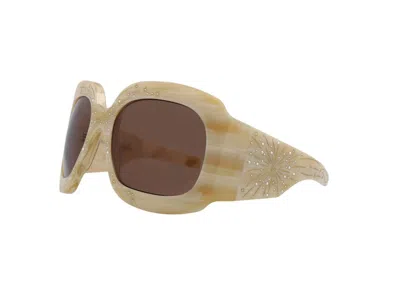 Pre-owned Gucci Women's  Shield Wrap Sunglasses003) In Beige/brown (gg1093s/30012829