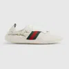 Gucci Shift Suede-trimmed Canvas Sneakers In White