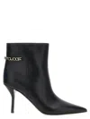 Gucci Leather Signoria Ankle Boots In Black