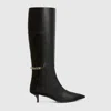 Gucci Signorina Black Leather Boot