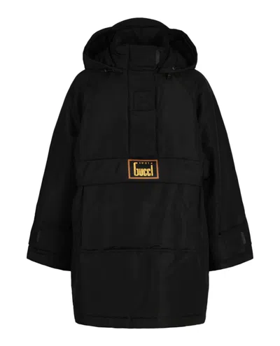 Pre-owned Gucci Women's  Silk Anorak In Jacket Black