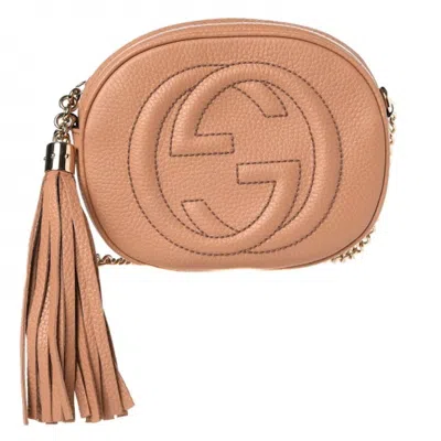Pre-owned Gucci Women's  Soho Crossbody Mini In Camelia In Pink