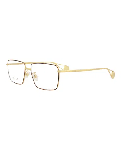 Pre-owned Gucci Women's  Square Eyeglasses/30006461006) In Gold/transparent (gg0439o