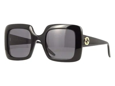 Pre-owned Gucci Women's  Square Sunglasses In Black (gg0896s 001)