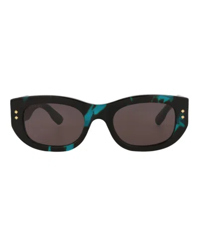 Pre-owned Gucci Women's  Squareframe Acetate Sunglasses/30013473001) In Havana/grey (gg1215s