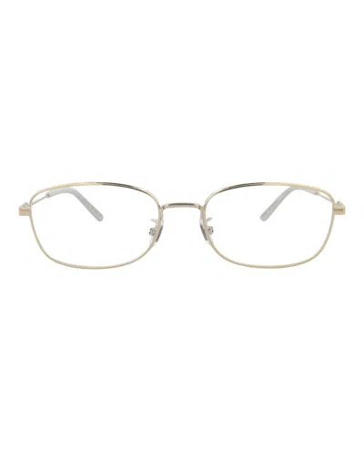 Pre-owned Gucci Women's  Squareframe Metal Optical Frames In Gold Gold Transparent (gg0444o/30006428/005)