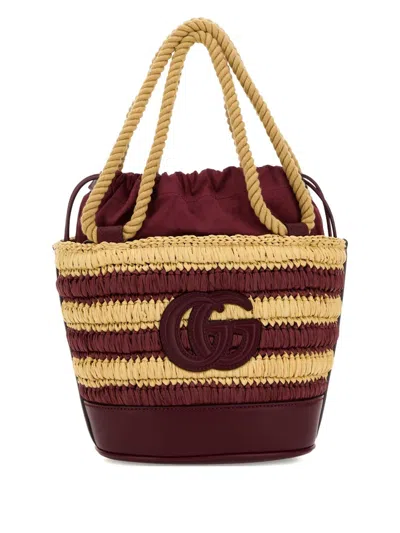GUCCI GUCCI WOMEN GUCCI SUMMER RAFIA BUCKET BAG