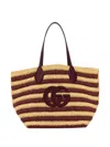 Gucci Women  Summer Rafia Tote Bag In Multi