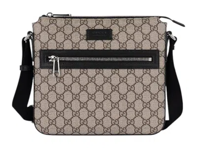 Pre-owned Gucci Women's  Supreme Messenger Crossbody Bag In Beige In Sand