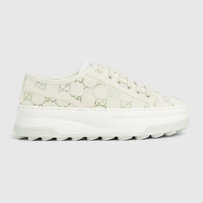 Gucci Tennis 1977 Gg Crystal Sneakers In White