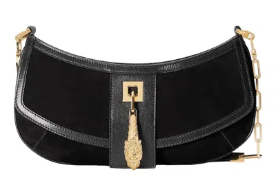 Pre-owned Gucci Women's  Tiger Head Small Shoulder Bag In Black
