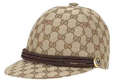 Pre-owned Gucci Women's  Torchon Baseball Cap In Beige