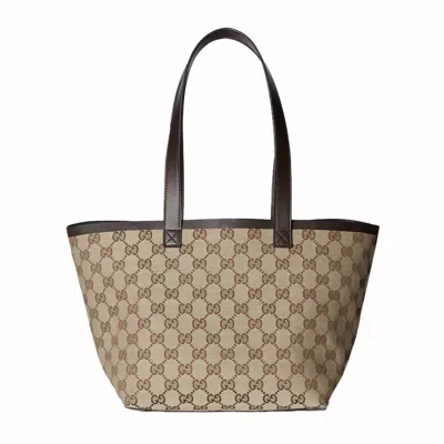 Pre-owned Gucci Women's  Totissima Small Tote Bag In Beige/ebony