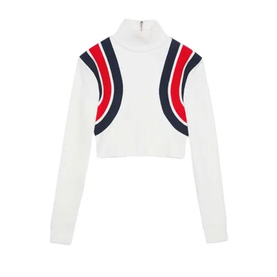 Pre-owned Gucci Women's  Viscose Knit Top In Ivory In White