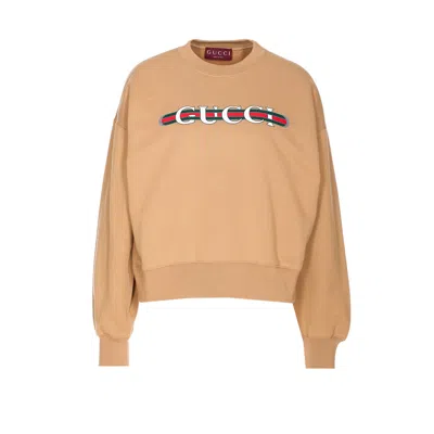 Gucci Women  Web Logo Sweatshirt