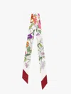 Gucci Thin Scarf In Multicolour Printed Silk Women In White