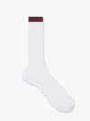 Gucci Cotton Blend Socks With Web In White