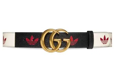 Pre-owned Gucci Women's  X Adidas Belt In Black/white