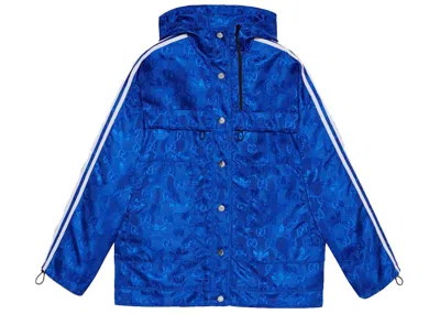 Pre-owned Gucci Women's  X Adidas Bomber Jacket In Cobalt Blue
