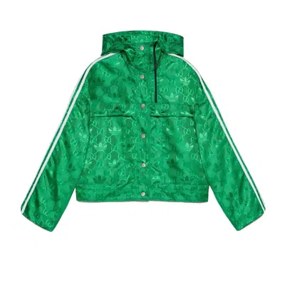 Pre-owned Gucci Women's  X Adidas Bomber Jacket In Green