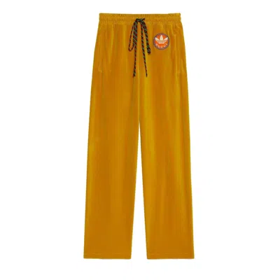 Pre-owned Gucci Women's  X Adidas Chenille Cotton Pant In Dark Yellow