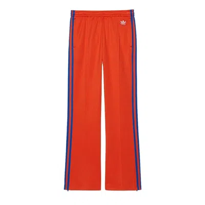 Pre-owned Gucci Women's  X Adidas Cotton Jersey Jogging Pant In Orange/blue In Multi