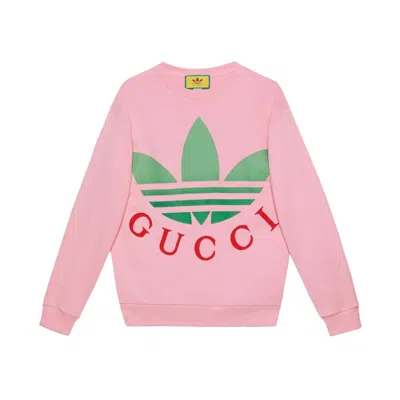 Pre-owned Gucci Women's  X Adidas Cotton Jersey Sweatshirt In Pink