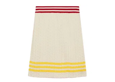 Pre-owned Gucci Women's  X Adidas Cotton Skirt In Ivory