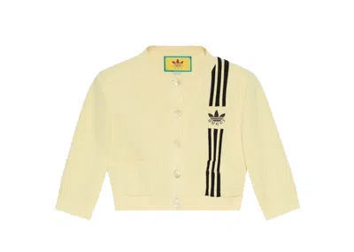 Pre-owned Gucci Women's  X Adidas Cropped Cardigan In Yellow