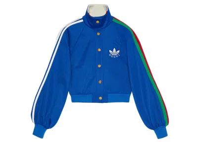Pre-owned Gucci Women's  X Adidas Cropped Jacket In Blue