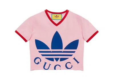 Pre-owned Gucci Women's  X Adidas Cropped T-shirt In Pink