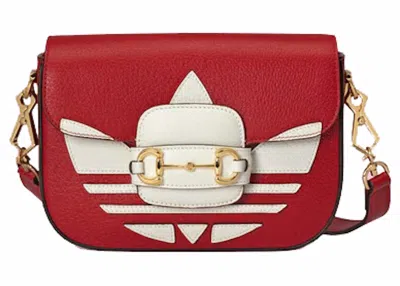 Pre-owned Gucci Women's  X Adidas Horsebit 1955 Shoulder Bag In Red