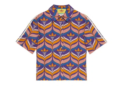 Pre-owned Gucci Women's  X Adidas Interlocking G And Trefoil Shirt In Orange