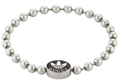 Pre-owned Gucci Women's  X Adidas Logo Bracelet In Black
