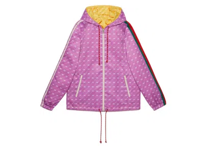 Pre-owned Gucci Women's  X Adidas Reversible Jacket In Yellow/purple