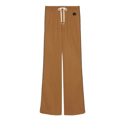 Pre-owned Gucci Women's  X Adidas Ripstop Jersey Pant In Camel