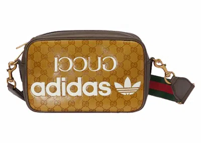 Pre-owned Gucci Women's  X Adidas Small Shoulder Bag In Beige/brown