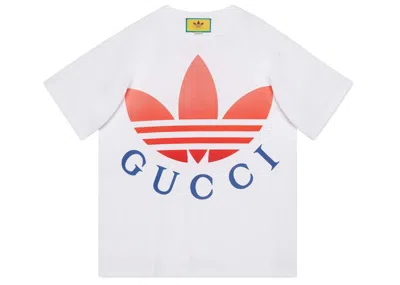 Pre-owned Gucci Women's  X Adidas T-shirt In White/red