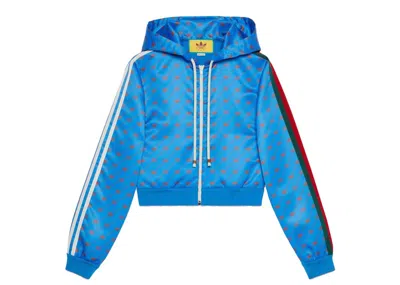 Pre-owned Gucci Women's  X Adidas Zip Jacket In Blue