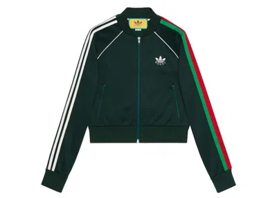 Pre-owned Gucci Women's  X Adidas Zip Jacket In Dark Green