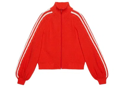 Pre-owned Gucci Women's  X Adidas Zip Jacket In Red