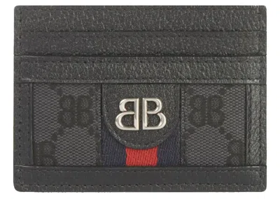 Pre-owned Gucci Women's  X Balenciaga The Hacker Project Card Case In Black