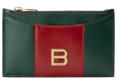 Pre-owned Gucci Women's  X Balenciaga The Hacker Project Card Case Wallet In Green/red