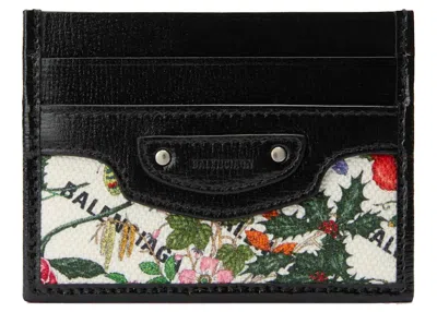 Pre-owned Gucci Women's  X Balenciaga The Hacker Project Flora Card Case In White