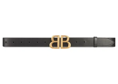 Pre-owned Gucci Women's  X Balenciaga The Hacker Project Large Bb Belt In Black