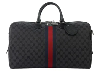 Pre-owned Gucci Women's  X Balenciaga The Hacker Project Medium Duffle Bag In Black