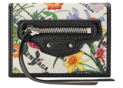 Pre-owned Gucci Women's  X Balenciaga The Hacker Project Neo Classic Wallet In White Flora
